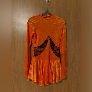 Vibrant Orange Kids Dress